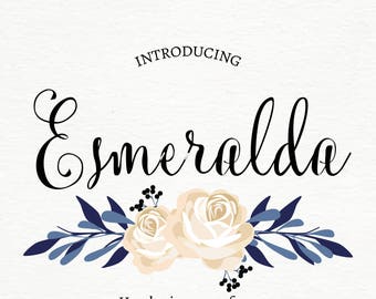 Font bundle: 5 fonts -commercial license included -Digital typeface, Commercial font, calligraphy font, Wedding font, invitation font script