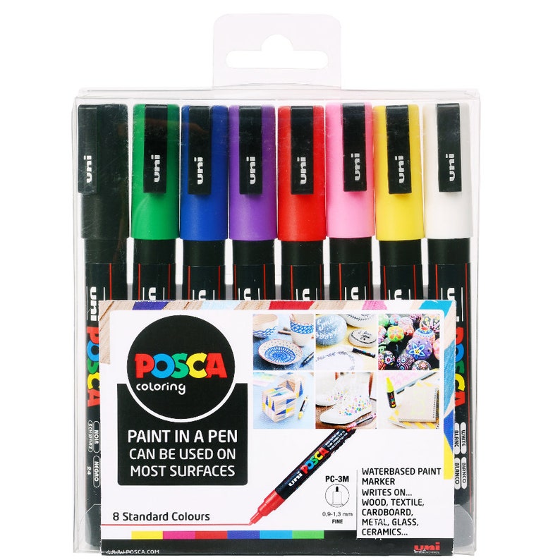 Posca Paint Marker PC3M 1.5mm Pen Fabric Metal Glass Rocks Etsy