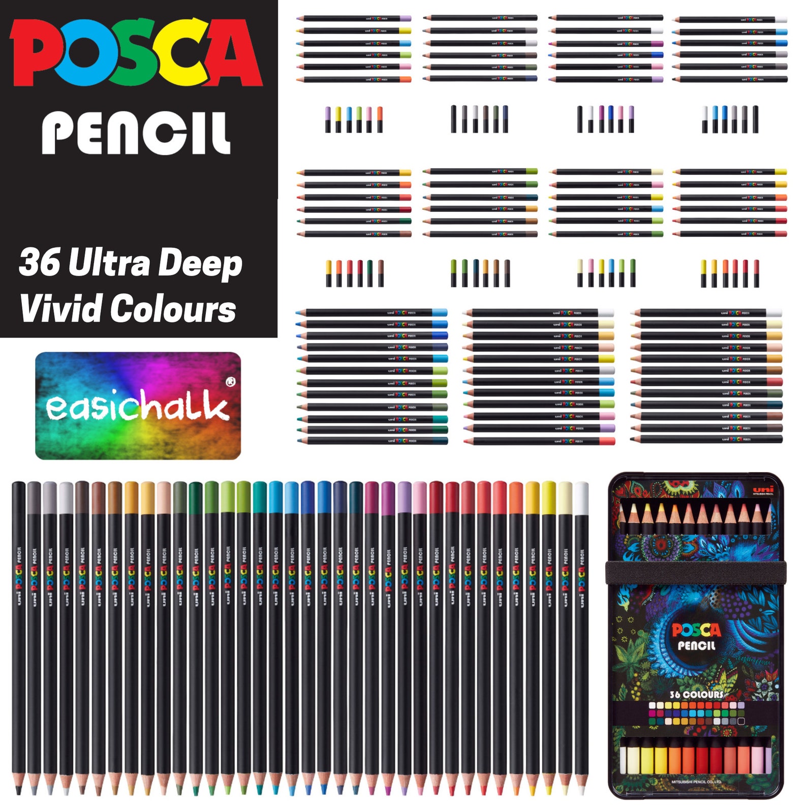 Posca Coloured Pencils High Quality Art Pencils from Posca Etsy