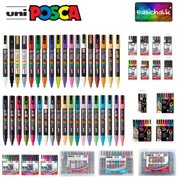 UNIBALL POSCA PAINT MARKER PC-3M PEN FABRIC METAL GLASS STONE 1.5 MM FINE NIB