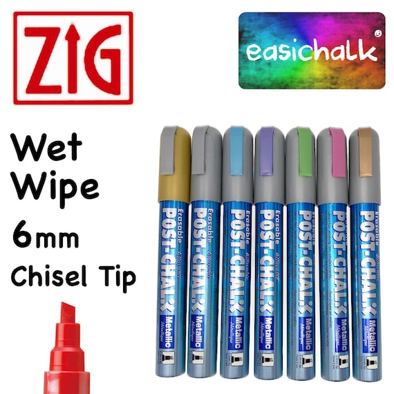 Zig Posterman/ Metallic Wet Liquid Chalk Marker | Etsy