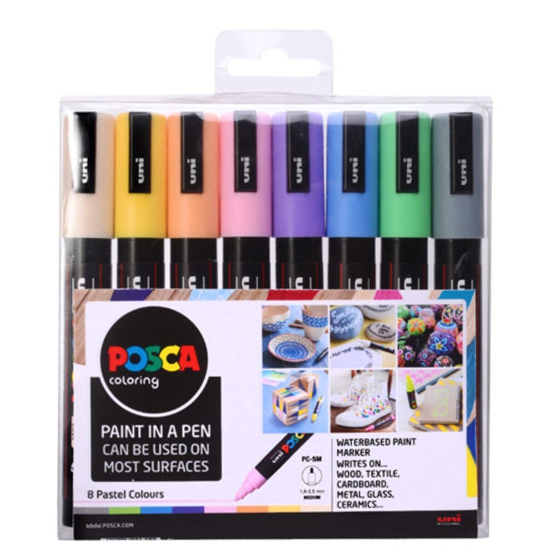 Posca Paint Marker PC5M 2.5mm Pen Fabric Metal Glass Rocks Etsy
