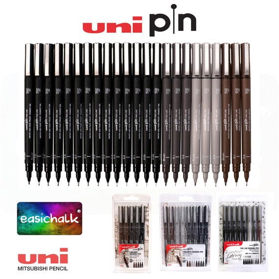 Uniball Uni Pin Fine Line Drawing Technical Pen Water & Fade | Etsy
