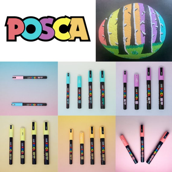 Uni Posca PC-5M Violet Paint Marker Pens Metal Glass 2.5mm Medium Bullet Nib