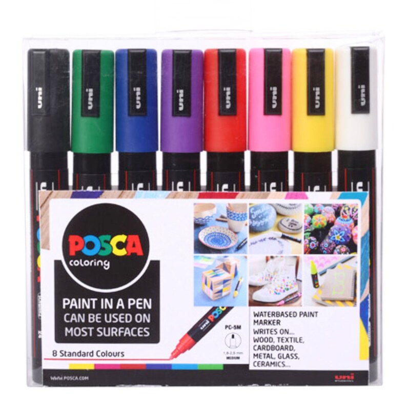 Posca Paint Marker PC5M 2.5mm Pen Fabric Metal Glass Rocks Etsy