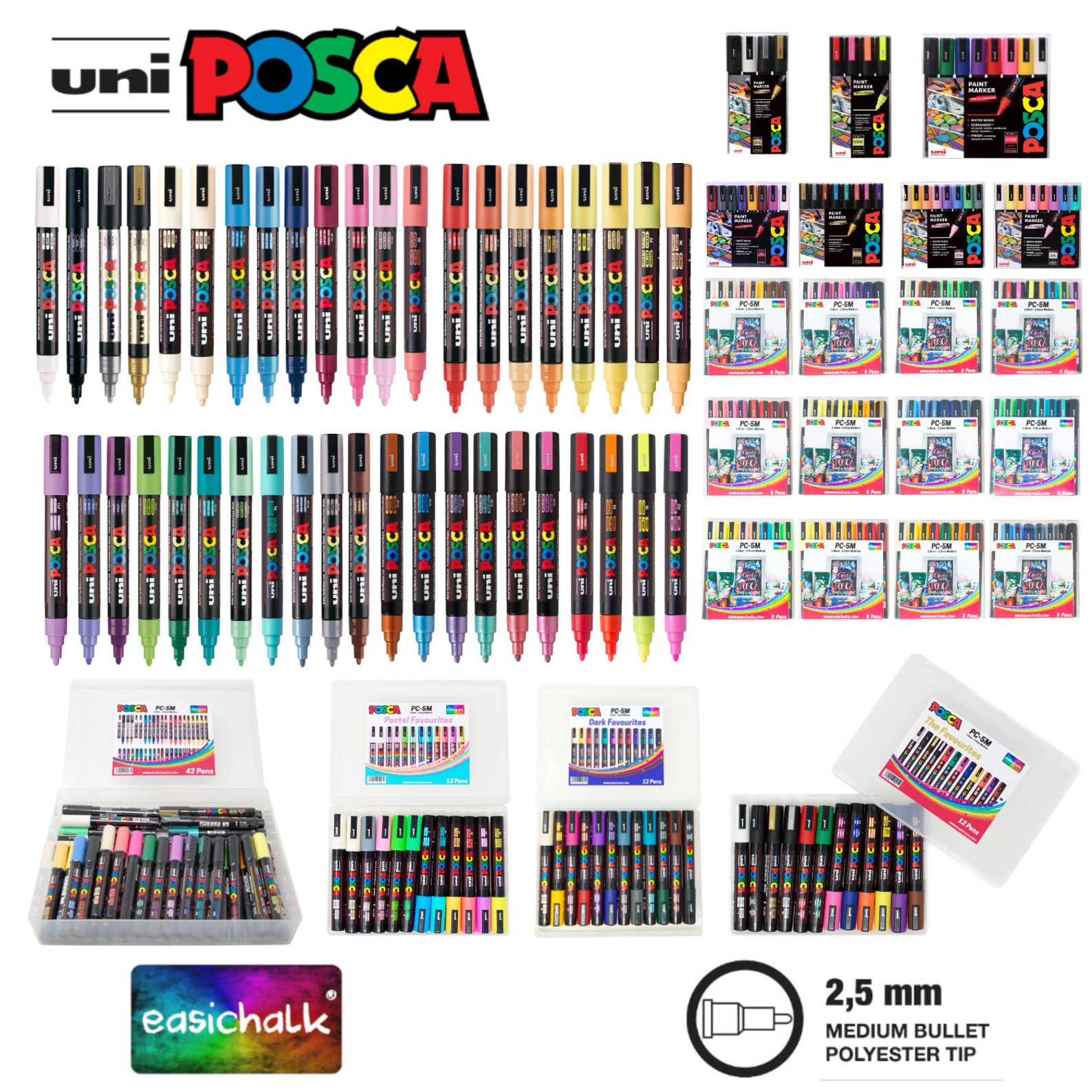 Posca Paint Marker PC5M 2.5mm Pen Fabric Metal Glass Rocks Etsy