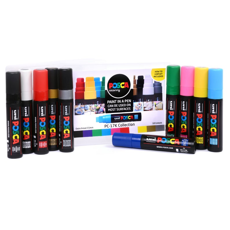Posca Paint Marker PC17K 15mm Pen Fabric Metal Glass Rocks Etsy