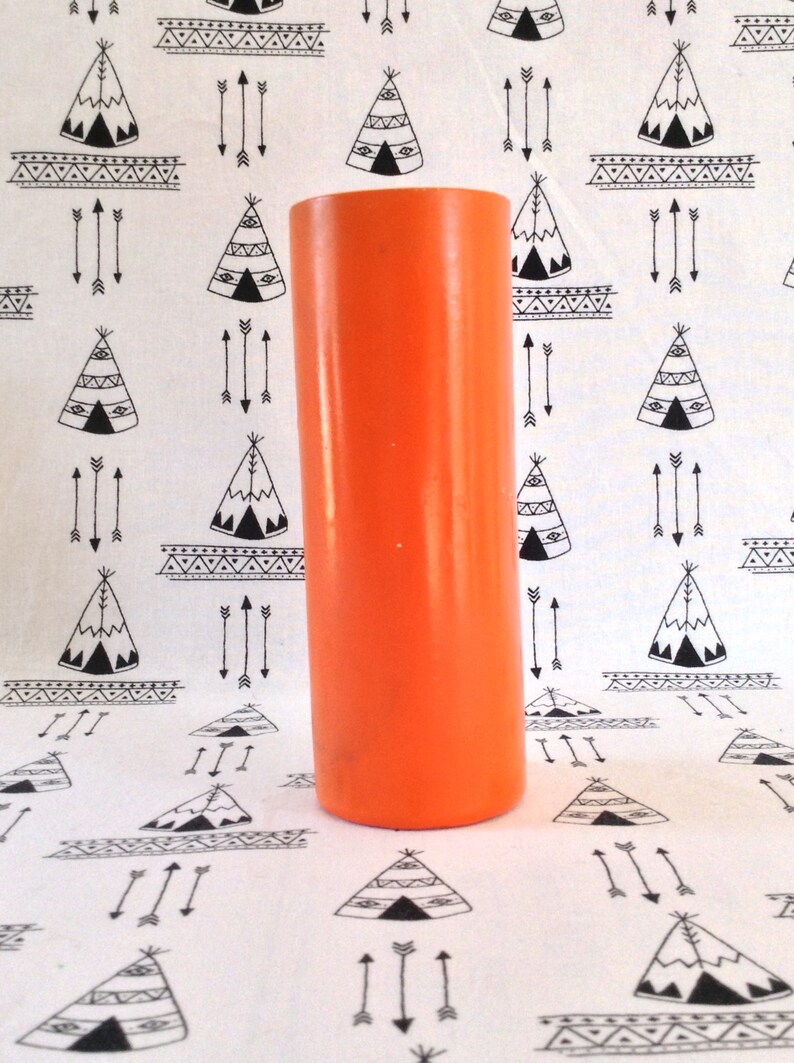Orange Orchid~Orchid of Hawaii~Orange~Ceramic~Cup~Luau~Tiki~Vintage~Japan~B8