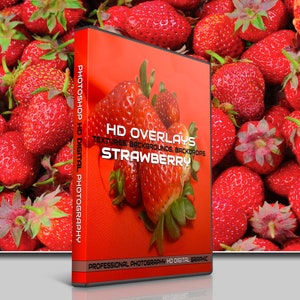 200 STRAWBERRY PHOTOSHOP OVERLAYS, Digital Textures, Backgrounds, Backdrops, Photo, Photography, Strawberry, Fruit, Garden, Spring, Summer