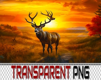 100 Deer & Reindeer PNG Overlays: Transparent Wildlife Graphics (Digital Download)