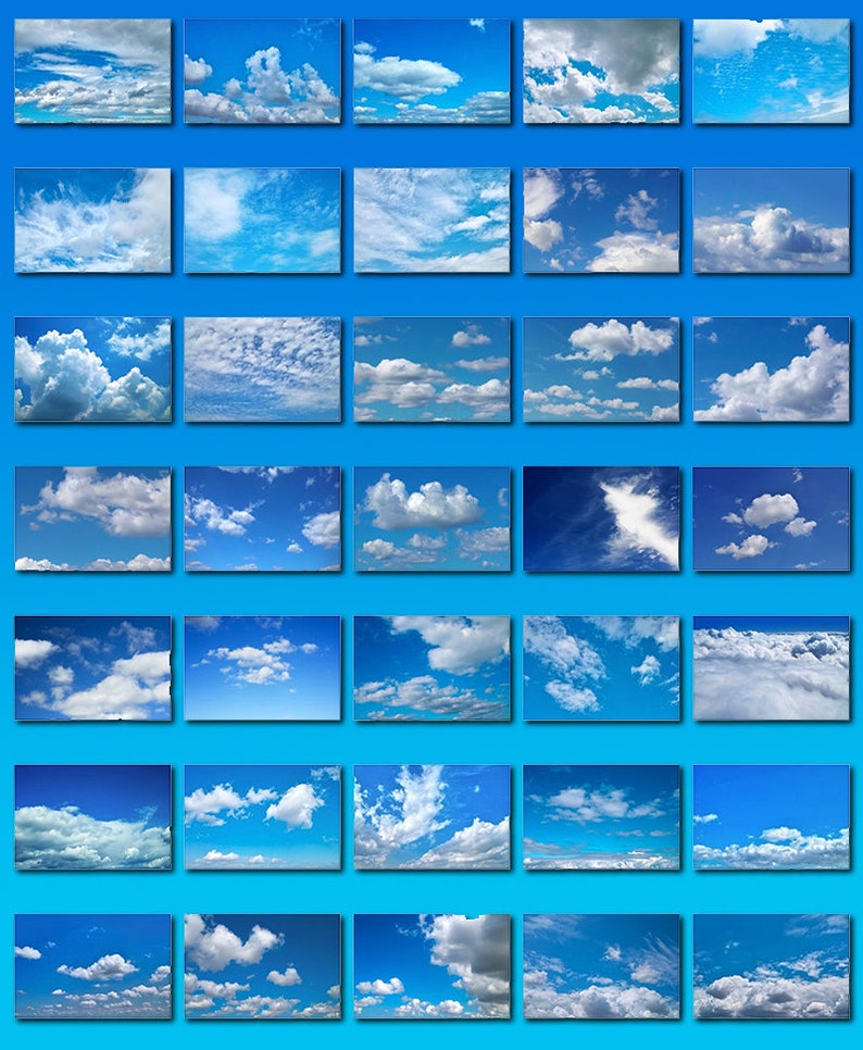 60 Sky & Clouds Background Overlays Cloud and Sky Photoshop - Etsy