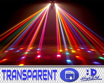 700 Disco Lights PNG Overlays: Transparent Bokeh Effects (Digital Download)
