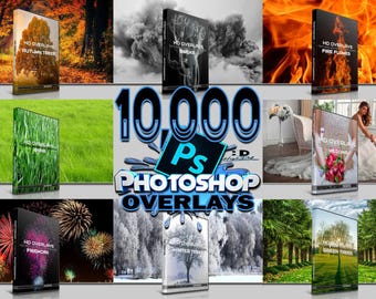 10000 Photoshop Overlays, Photography Effects (Digital Download)