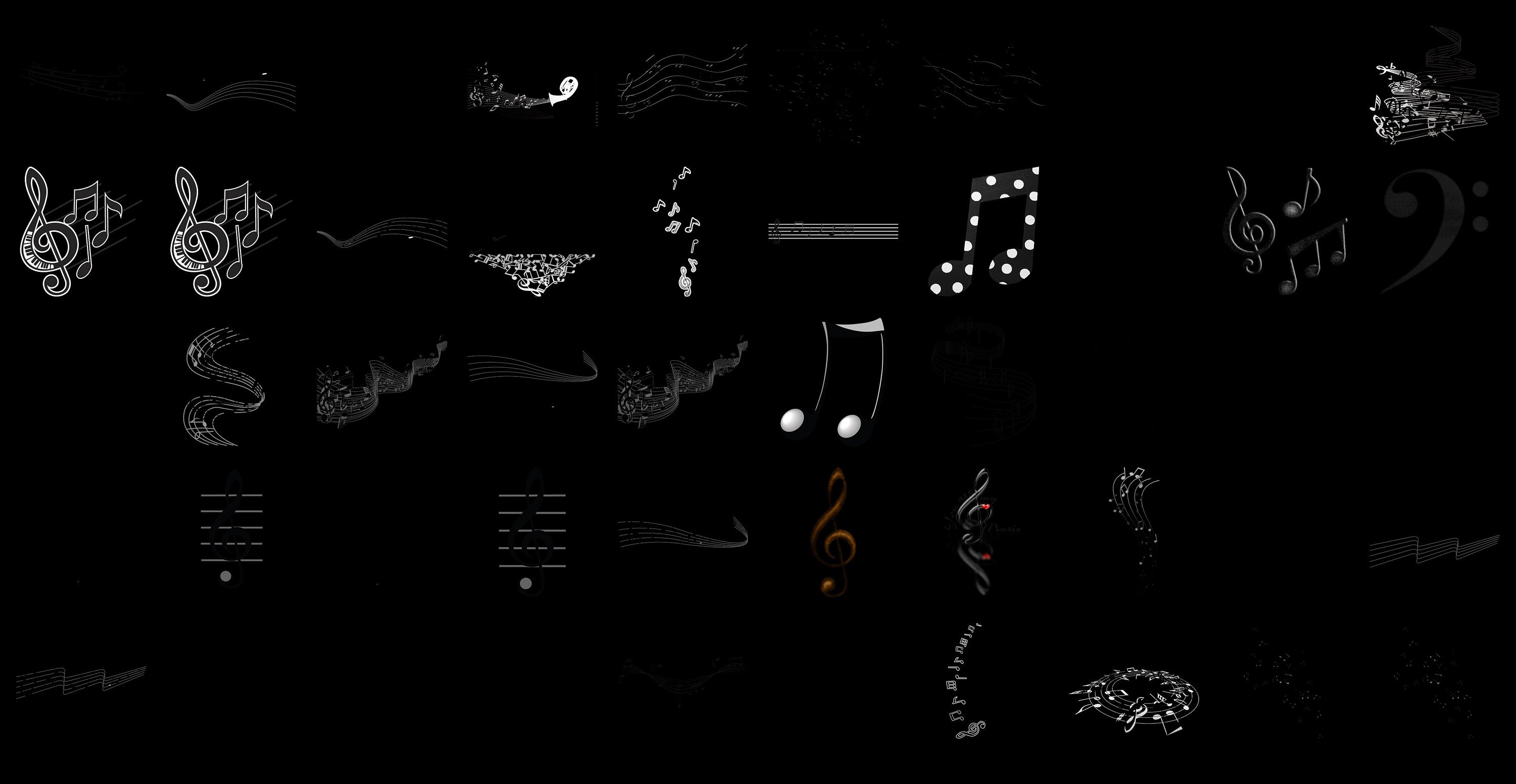 Notes Sound Overlay 350 Music Notes PNG Overlays: Transparent Photoshop Textures (digital ...