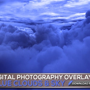 Blauer Himmel Wolke Overlays: Fotografie Digitale Hintergründe (JPG)