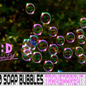 200 SOAP BUBBLES TRANSPARENT Png Photoshop Overlays, Digital Texture, Background, Backdrop, Photo, Photography, Png Bubbles, Bubble, Overlay