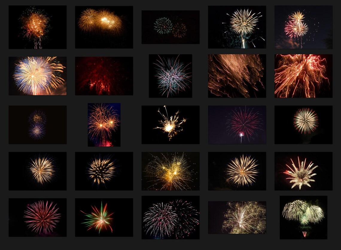 200 Firework Photoshop Overlays: HD Digital Photography Textures ...