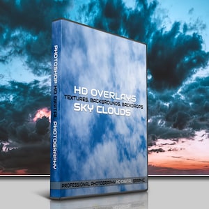 200 SKY PHOTOSHOP OVERLAYS, Digital Textures, Backgrounds, Backdrops, Photo, Photography, Stormy Sky, Clouds, Nature, Sunset, Heaven, Beach