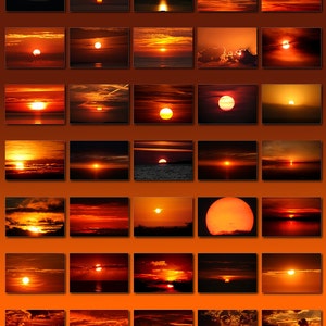 60 SUNSET SKY OVERLAYS Sunrise and Sunset Photoshop Overlays, Backgrounds, Wedding Photography Backgrounds Digital Collection image 3