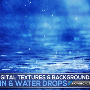 60 WATER AND RAIN Drip, Drop Nature Photoshop Overlays, Textures, Backgrounds, Backdrops, Photos, Photography
