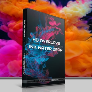 200 INK PHOTOSHOP OVERLAYS, Digital Textures, Backgrounds, Backdrops, Photo, Photography, Ink, Water, Splash, Splatter, Liquid, Drop, Stain