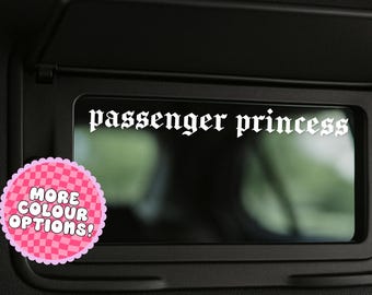Passenger Princess Gothic Vinyl Car Mirror Decal