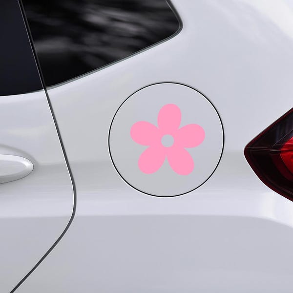 Daisy Flower Fuel Cap Sticker | Car Sticker | Bumper Sticker | Car Decal | Passenger Princess | Cute Decal | Cute Car Sticker