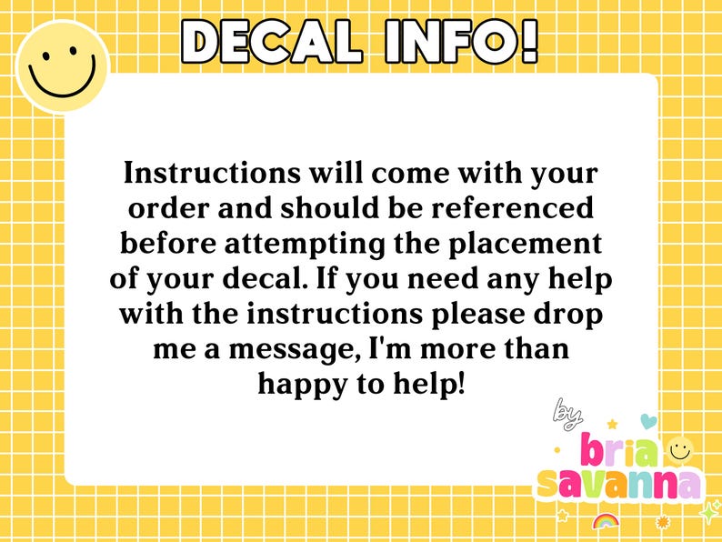 DECAL INFO!