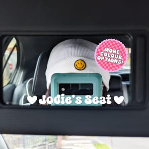 Custom Passenger Mirror Decal: Personalized Car Seat Name Sticker