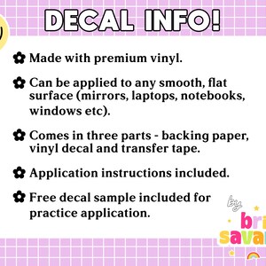 DECAL INFO!