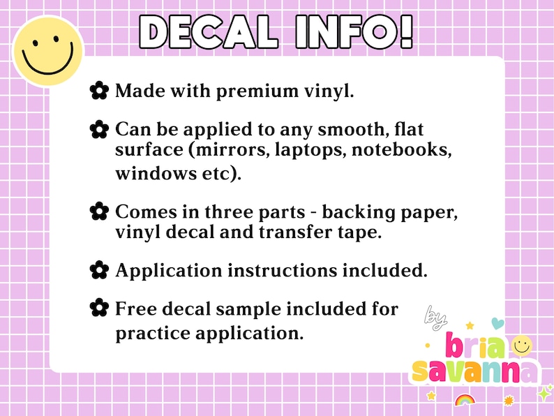 DECAL INFO!