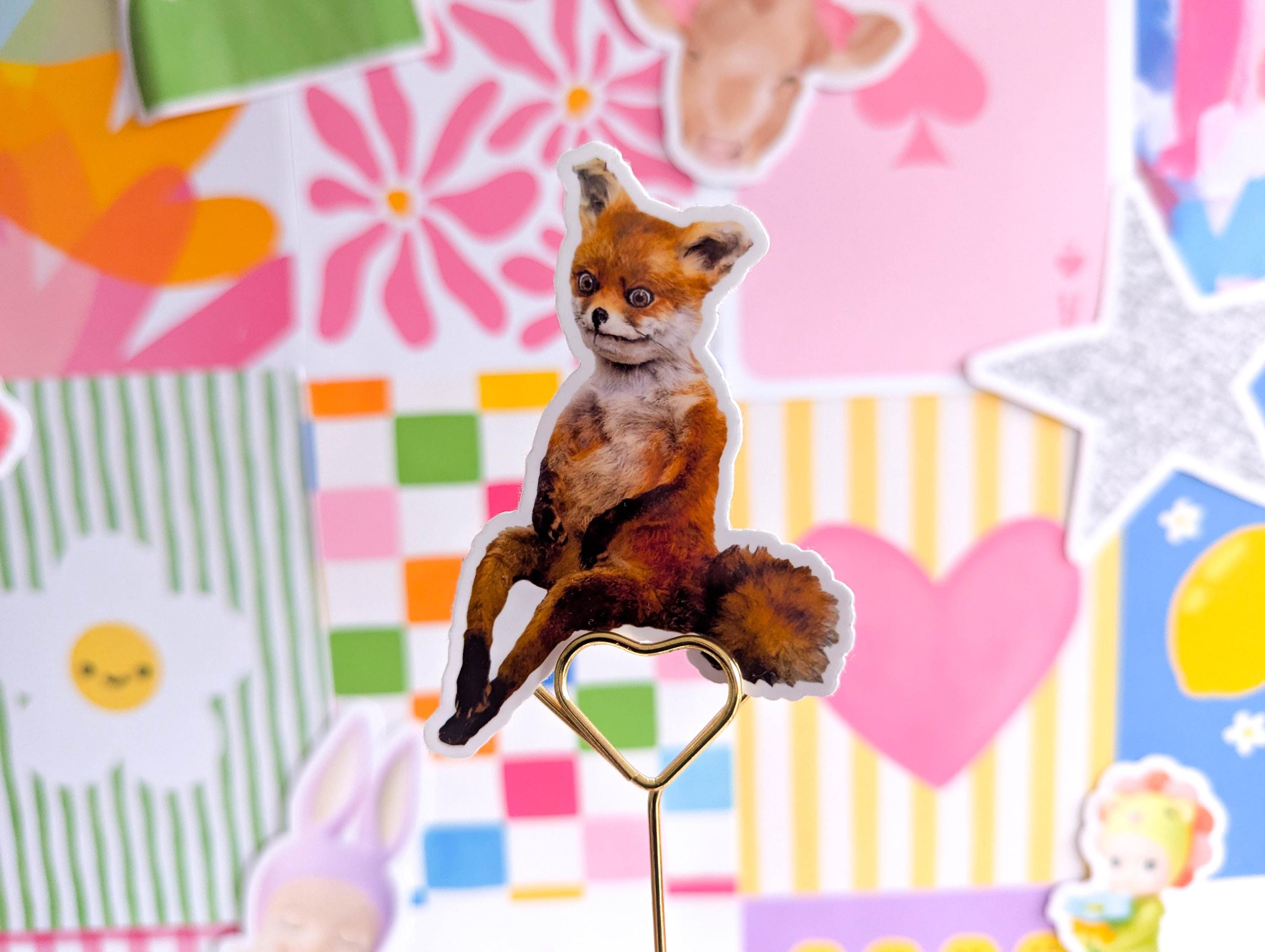 Awkward Fox Taxidermy Meme Sticker | Die Cut - Etsy UK