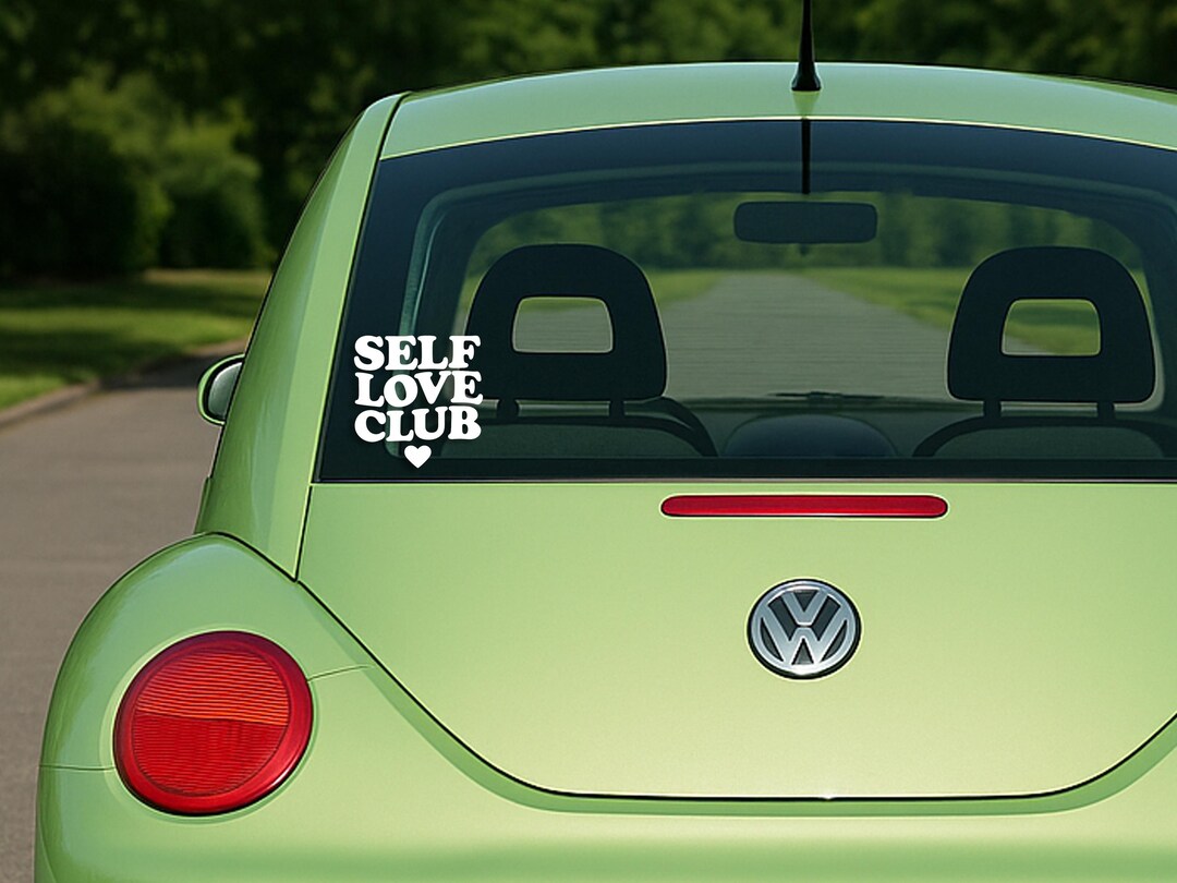 Self Love Club | Car Window Sticker | Rearview Car Window Decal | Car ...