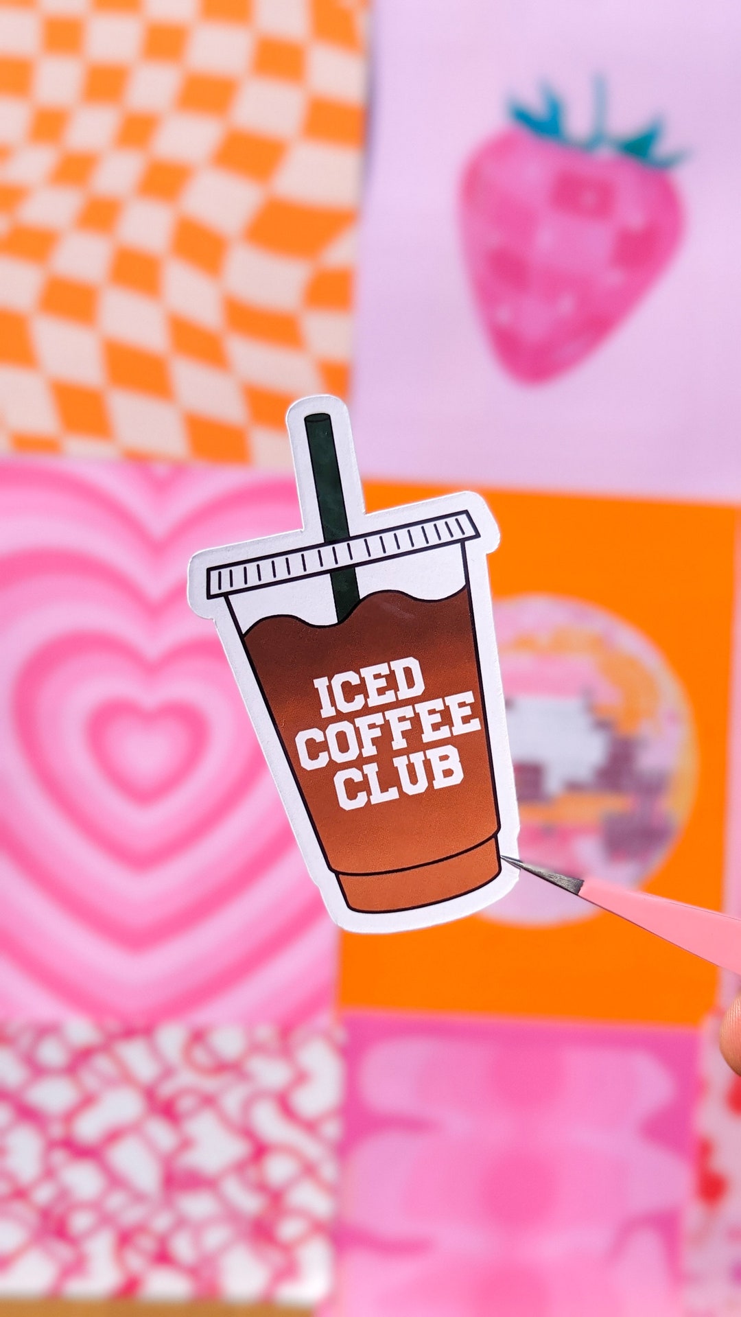 ICED COFFEE CLUB Die Cut Laminated Coffee Sticker - Etsy