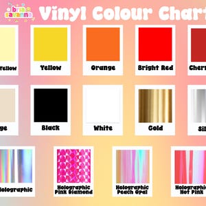 The image is a color chart that displays various pastel and metallic colors, along with their names.