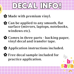 DECAL INFO!
