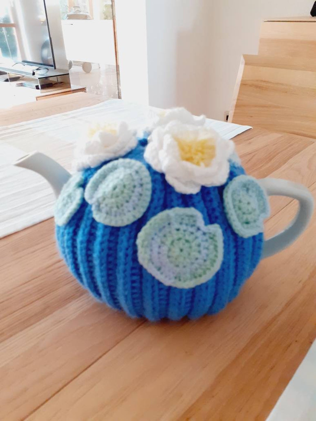 Tea Cosy Vintage Teapots Warmer Water Lilies Pond Claude Etsy