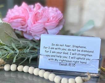 FEAR He Knows Your Name Cards Personalized Scripture Cards