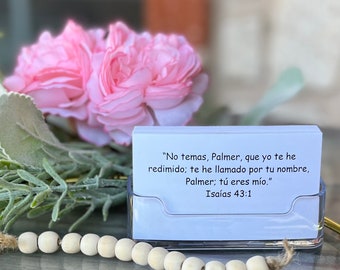 SPANISH He Knows Your Name Cards Personalized Scripture Cards