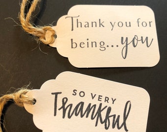 Etiquetas de regalo de agradecimiento