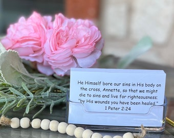 HEALING He Knows Your Name Cards Personalized Scripture Cards