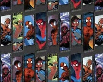 Spiderman Fabric Marvel Spider-Man Fabric Superhero Fabric Marvel Quilt Fabric Peter Parker Quilt Fabric Superheroes Blue Fabric Red Fabric