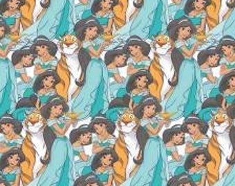 Disney Fabric - Disney Princess Jasmine - Aladdin Material - Raja - Tiger Print Fabric - Disney Princess Quilt Fabric - Disney Sewing