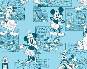 Disney Mickey and Friends Sensational 6 Comic Strip Fabric Mickey and Minnie Mouse Fabric Disney Quilt Fabric Goofy Donald Duck Daisy Pluto