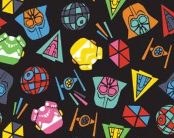 Star Wars Fabric Star Wars Toss Camelot Fabrics Star Wars Helmet Fabric Rainbow Quilt Fabric Darth Vader Fabric Death Star Wars