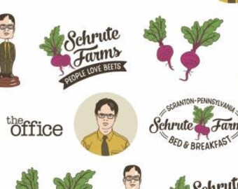The Office Fabric Dwight Schrute TV Fabric for Quilt Camelot Fabrics Cotton Sewing The Office Quilt Fabric Schrute Beet Farm