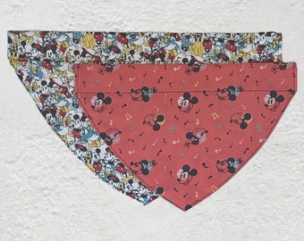 Mickey Mouse Over the Collar Disney Bandana Pet Accessories Pet Gift Minnie Mouse Goofy Donald Duck