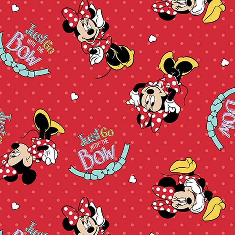 Knit Disney Minnie Knit Fabric Disney Knit Red Jersey Knit Fabric