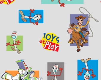 Toy Story Fabric: Disney Pixar Cotton, Woody, Buzz, Forky
