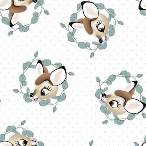 Disney Bambi Fabric Bambi Fabric Disney Fabric Floral Woodland Quilt Fabric Woodland Fabric Disney Bambi Disney Quilt Forest Fabric